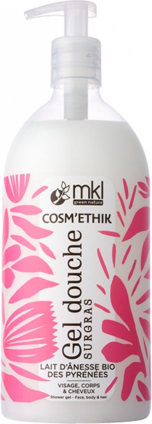 MKL Green Nature Cosm'Ethik – Gel Douche Surgras au Lait d’Ânesse Bio des Pyrénées 1L
