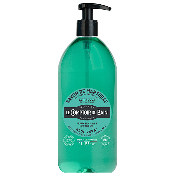 Le Comptoir du Bain – Savon Liquide de Marseille Aloe Vera 1 L