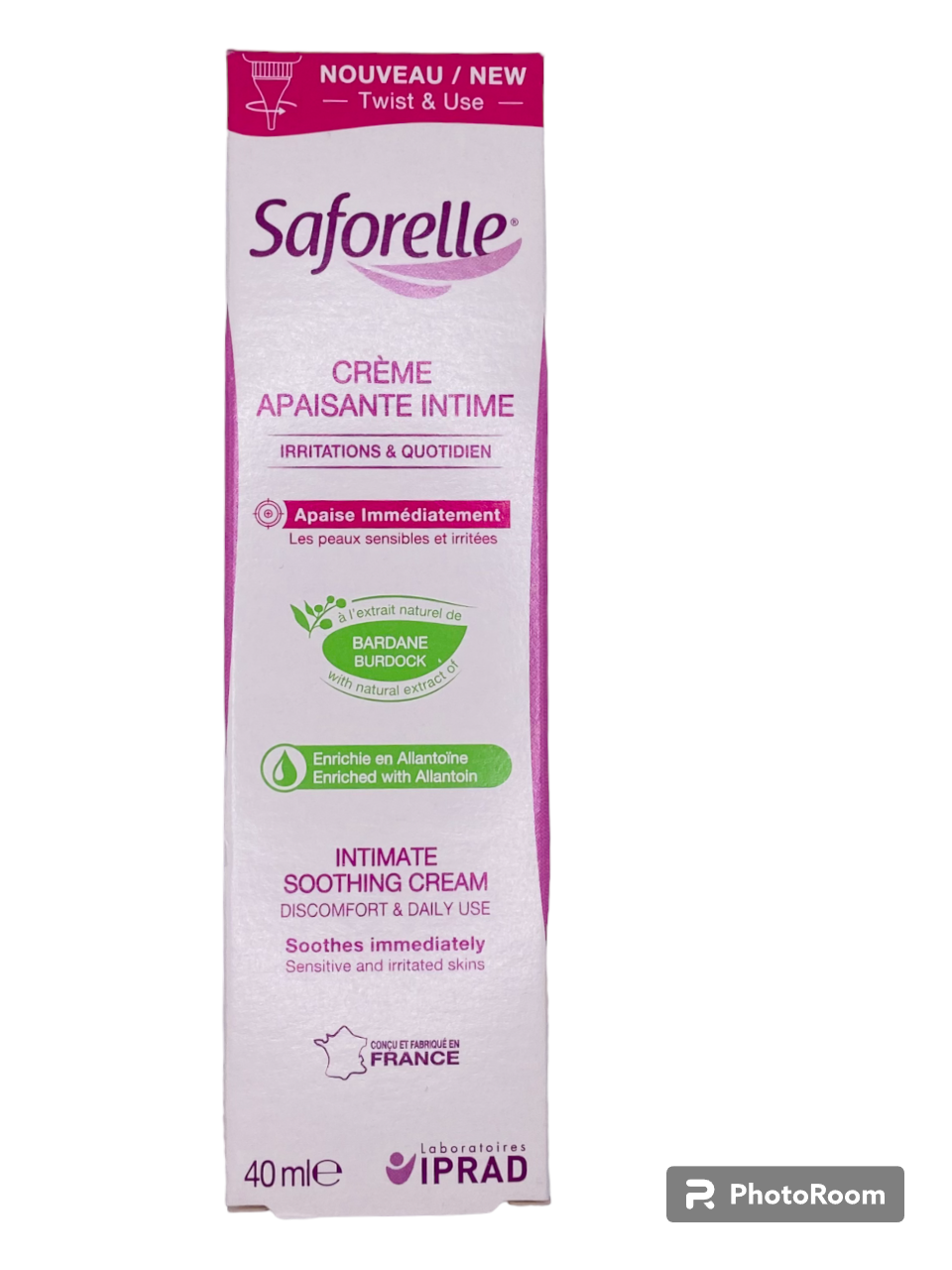 Saforelle crème apaisante intime 40ml