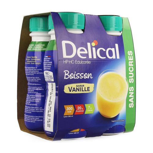 Delical vanille sans sucre 4x200ml