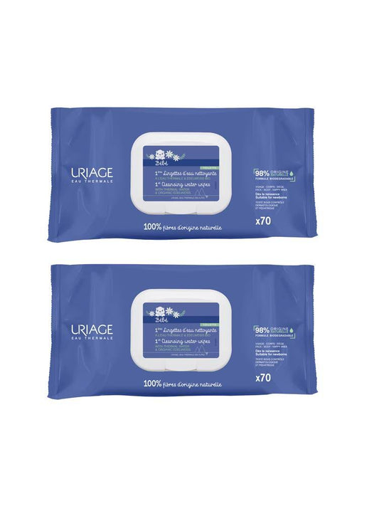 Uriage lingettes nettoyantes bébé lot de 2
