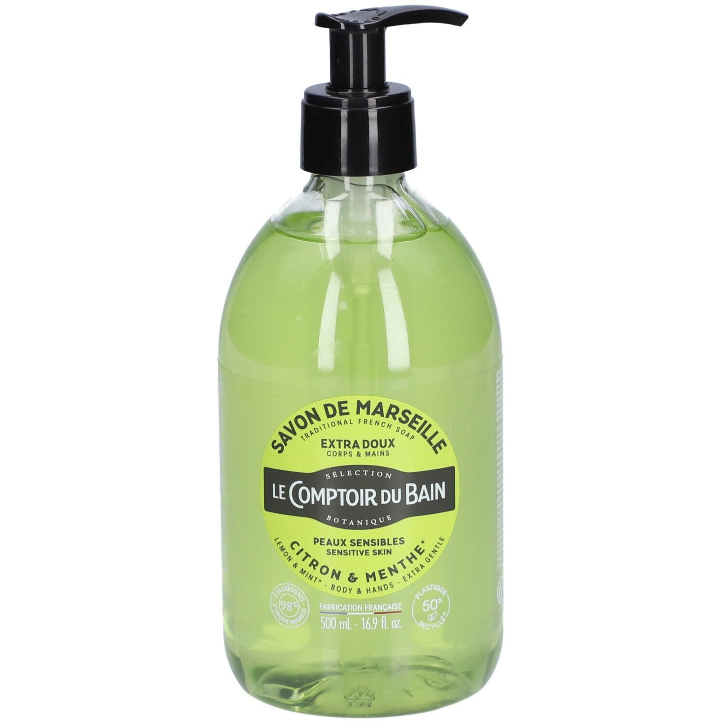 Le Comptoir du Bain – Savon Liquide de Marseille Citron & Menthe 1L