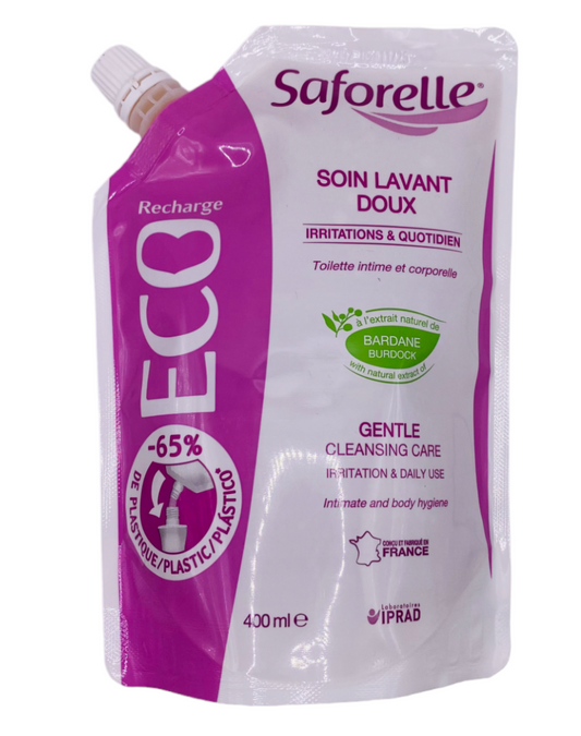 Saforelle soin lavant doux irritations & quotidien recharge 400ml