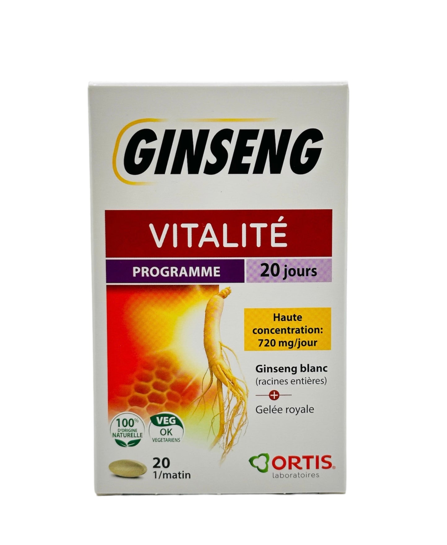 Ortis Gingseng vitalité 20 comp