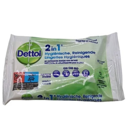 Dettol lyngettes hygiéniques 2in1 x12