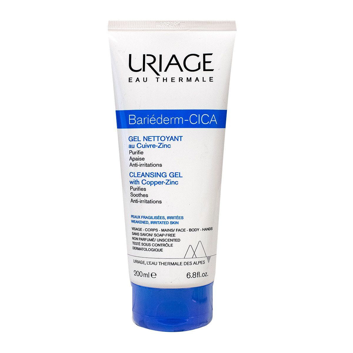 Uriage bariéderm-CICA gel nettoyant au cuivre et zinc 200ml