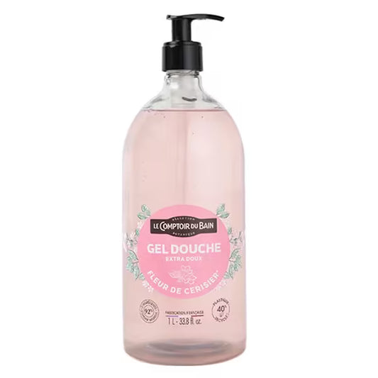 Le Comptoir du Bain – Gel Douche Extra Doux Fleur de Cerisier 1 L