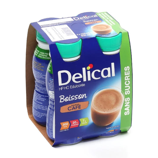 Delical café sans sucre 4x200ml