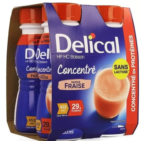 Delical fraise concentré en protéines 4x200ml