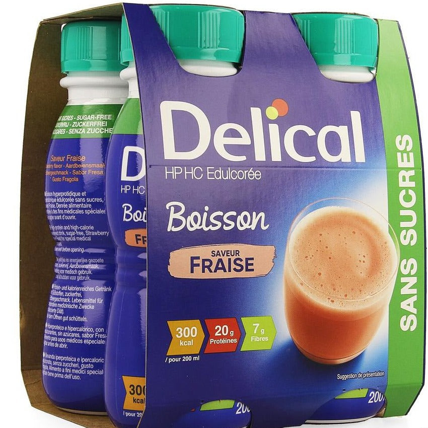 Delical fraise sans sucre 4x200ml