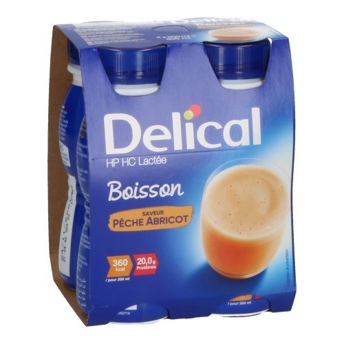 Delical pêche abricot 4x200ml