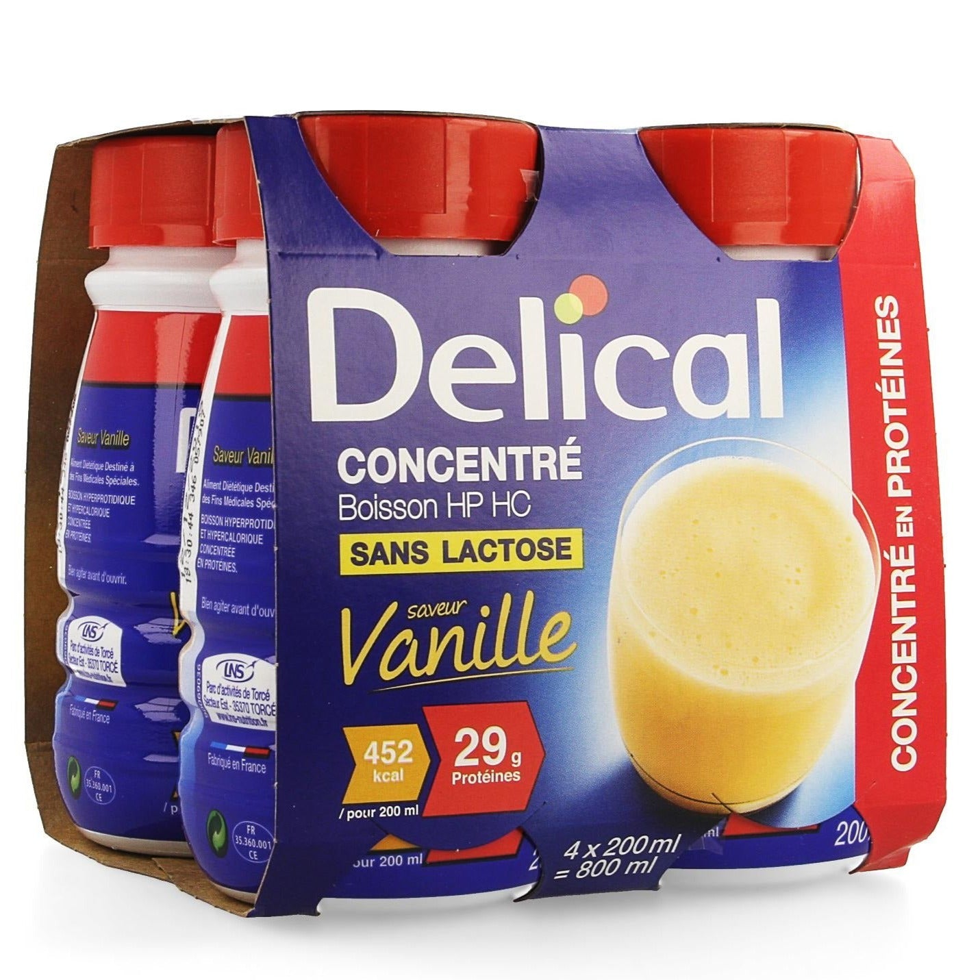 Delical vanille concentré en protéines 4x200ml