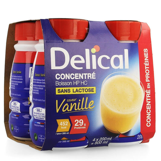 Delical vanille concentré en protéines 4x200ml